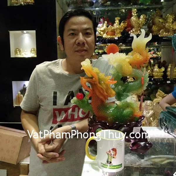 Anh Cường - khách hàng mua tượng rồng xanh K159M