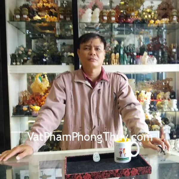 Chú Dũng - khách hàng mua Phật Như Lai Đại Nhật ngọc Phỉ thúy S6508-6