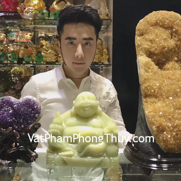 Anh Thành - khách hàng mua phật di lạc cẩm thạch PDL-CTN và bông thạch anh tím H100-17556