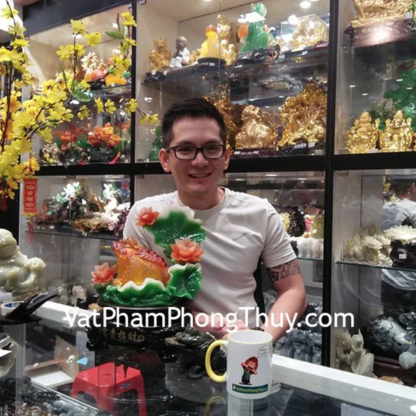 Anh Tuấn - khách hàng mua tượng cóc lưu ly C058A và cóc đá lam ngọc GM026