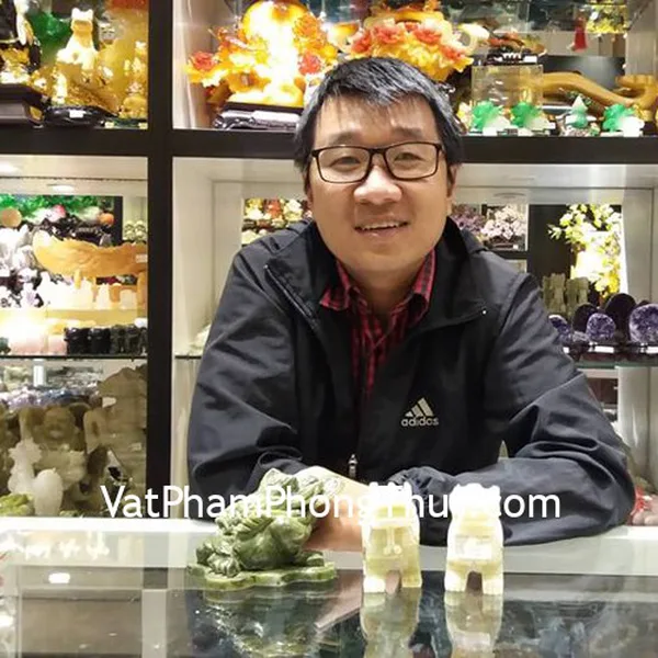 Anh Đạt - khách hàng mua cặp tỳ hưu bắc kinh xanh chuẩn BKX-S và thiềm thừ lam ngọc GM026