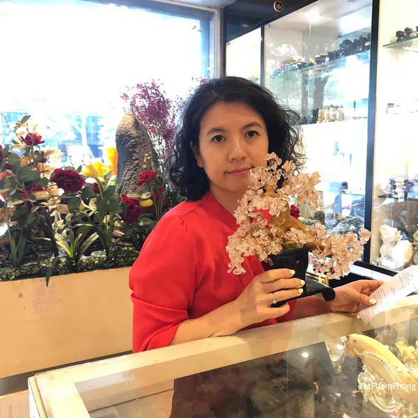 Chị Ly - Khách hàng mua Cây tài lộc thạch anh trắng  KC023.