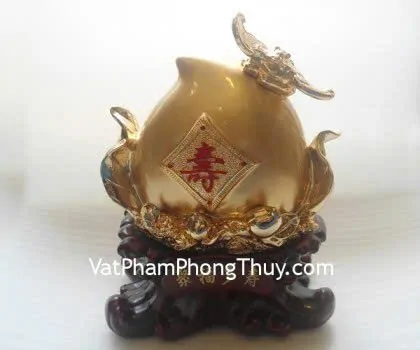 Đào vàng kim, đế gỗ- Tụ phước đa thọ E295