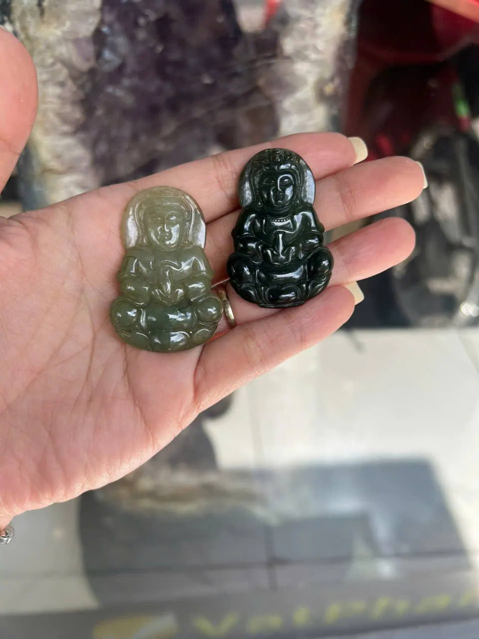 Quan Âm Phỉ Thúy xanh đậm S6322