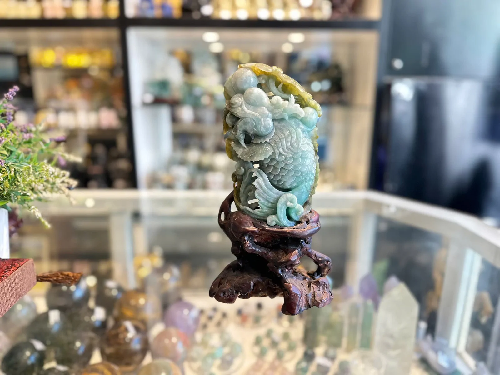 Cá chép hóa rồng ngọc Phỉ Thúy (GCN) NS123