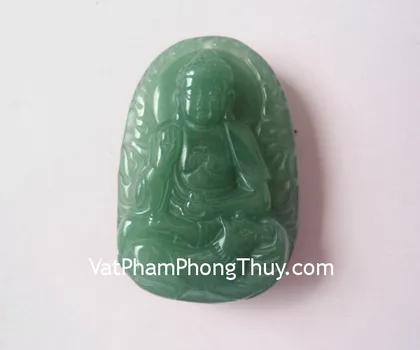 Phật bản mệnh phỉ thúy xanh nhạt nhỏ (Ngọ) FS6640-5