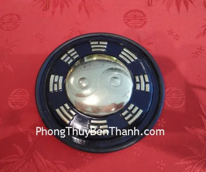 Bát quái âm dương chạm đồng nổi 17 cm FK121