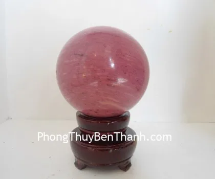 Quả cầu đá hồng vân M194