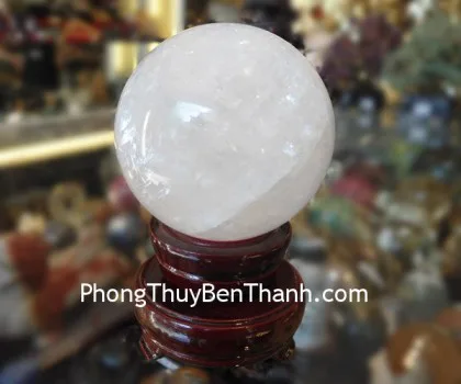 Quả cầu đá hắc ngà (thạch anh đen) FHM156-F2-3152