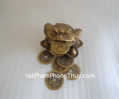 Thiềm thừ đỏ đế xoay to - tứ quý chiêu tài FA093