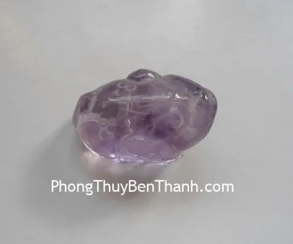 Thiềm thừ đeo cổ đá thạch anh tím nhỏ S437