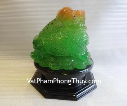 Thiềm thừ xanh, gỗ xoay- Chiêu tài kim thiềm E083