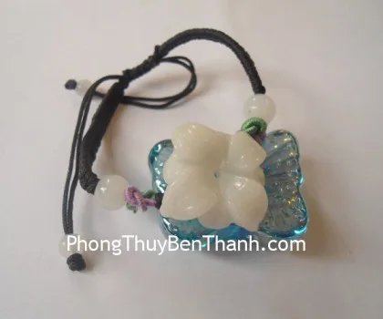 Dây rút hoa mẫu đơn 8 cánh,2 bi Miến Điện S804