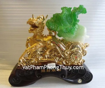 Kỳ lân lam ngọc ngồi có khoen (lớn) GM188