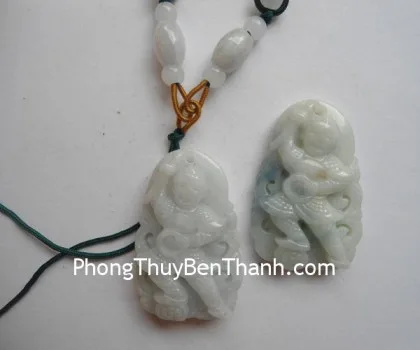 Mặt đeo cổ Phật Di Lặc vân xanh (25.1g) S6627-S4-2460