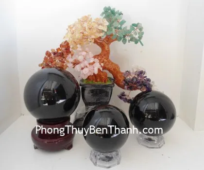 Cầu đá hắc ngà(thạch anh đen) K070-S3-1689