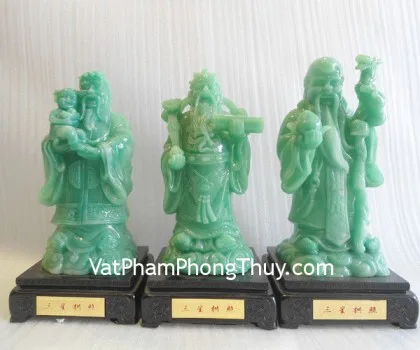 Tam đa phước lộc thọ vàng kim sa lớn -Phước tinh/ Lộc tinh /Thọ tinh FLN110