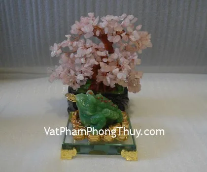 Thiềm thừ xanh đế thủy tinh nhỏ- Chiêu tài E065