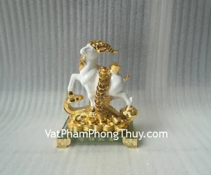 Dê trắng như ý vàng , thủy tinh - cát tường như ý H100G