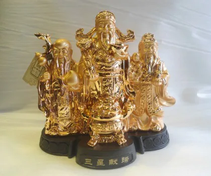 Tam đa phước lộc thọ vàng kim sa lớn - Phước Tinh/Lộc Tinh/Thọ Tinh LN110