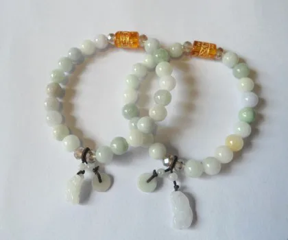 Chuỗi tỳ hưu phỉ thúy+ chữ Phạn S6139