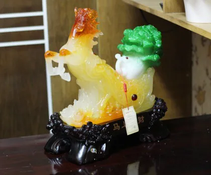 Ngựa ngọc vàng kéo xe vàng bắp cải lớn - Mã thượng lai tài C103A