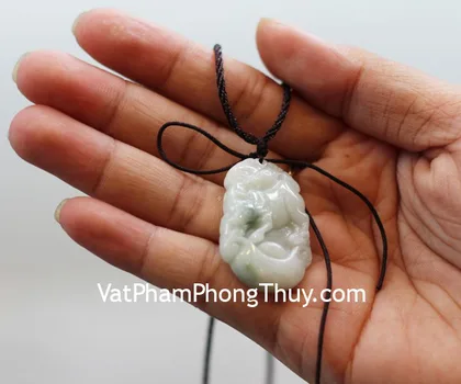 Mặt 12 con giáp ngọc Phỉ Thúy trong (Mão) FS6886-4