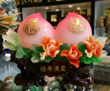 Mẫu đơn cặp đào tiên hồng - Phước thọ mãn đường ( Phước - Thọ ) C198A