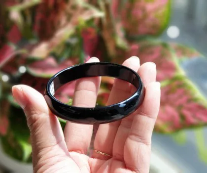 Vòng bản mã não đen FS6714