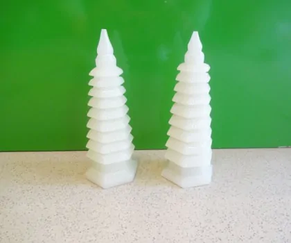 Tháp văn xương bạch ngọc 9 tầng GM066