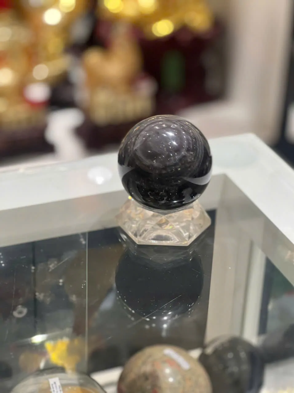 Quả cầu đá hắc ngà 460gr GM151-S4-2242