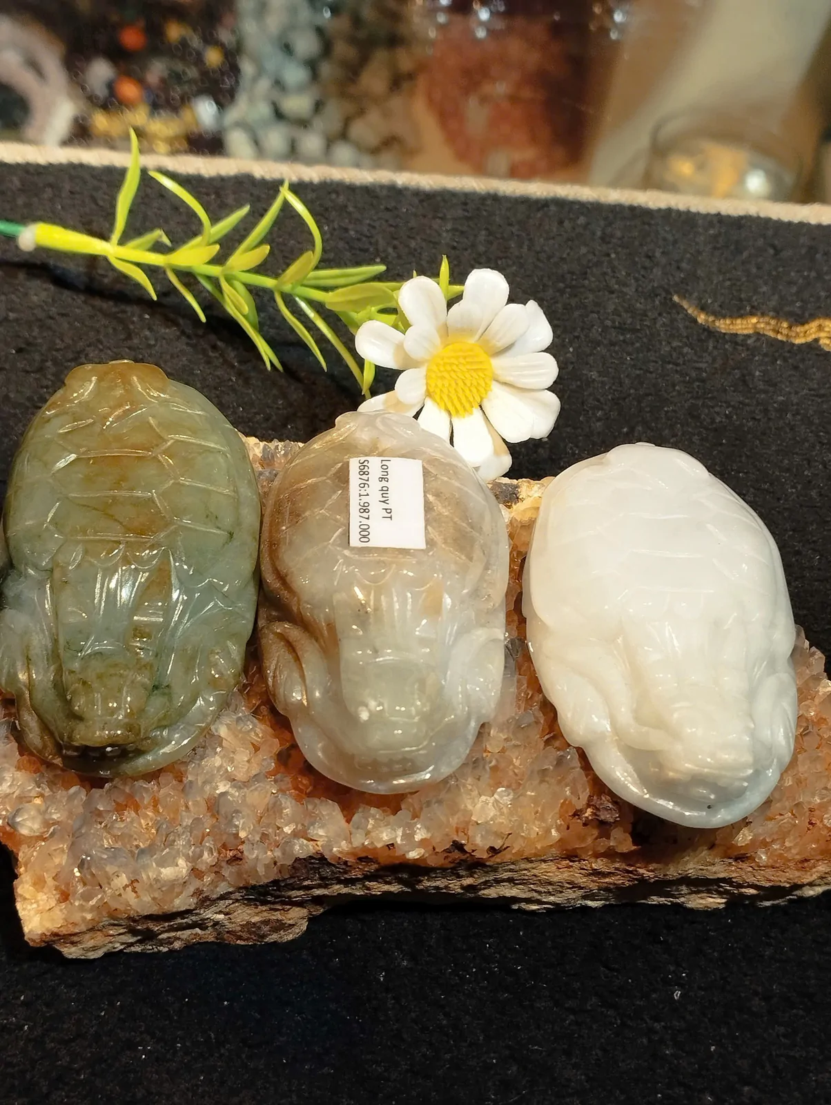 Rùa đầu rông ngọc phỉ thúy lớn S6876