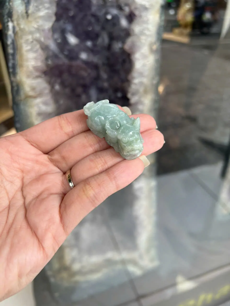Tỳ hưu ngọc phỉ thúy xanh siêu cấp A++++++ (GCN 17394 - 23.78 gr) S6898-S1-6635