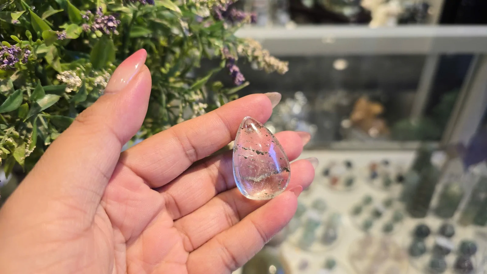 Mặt thạch anh ưu linh xanh (13.3gr) S867-S3-1663