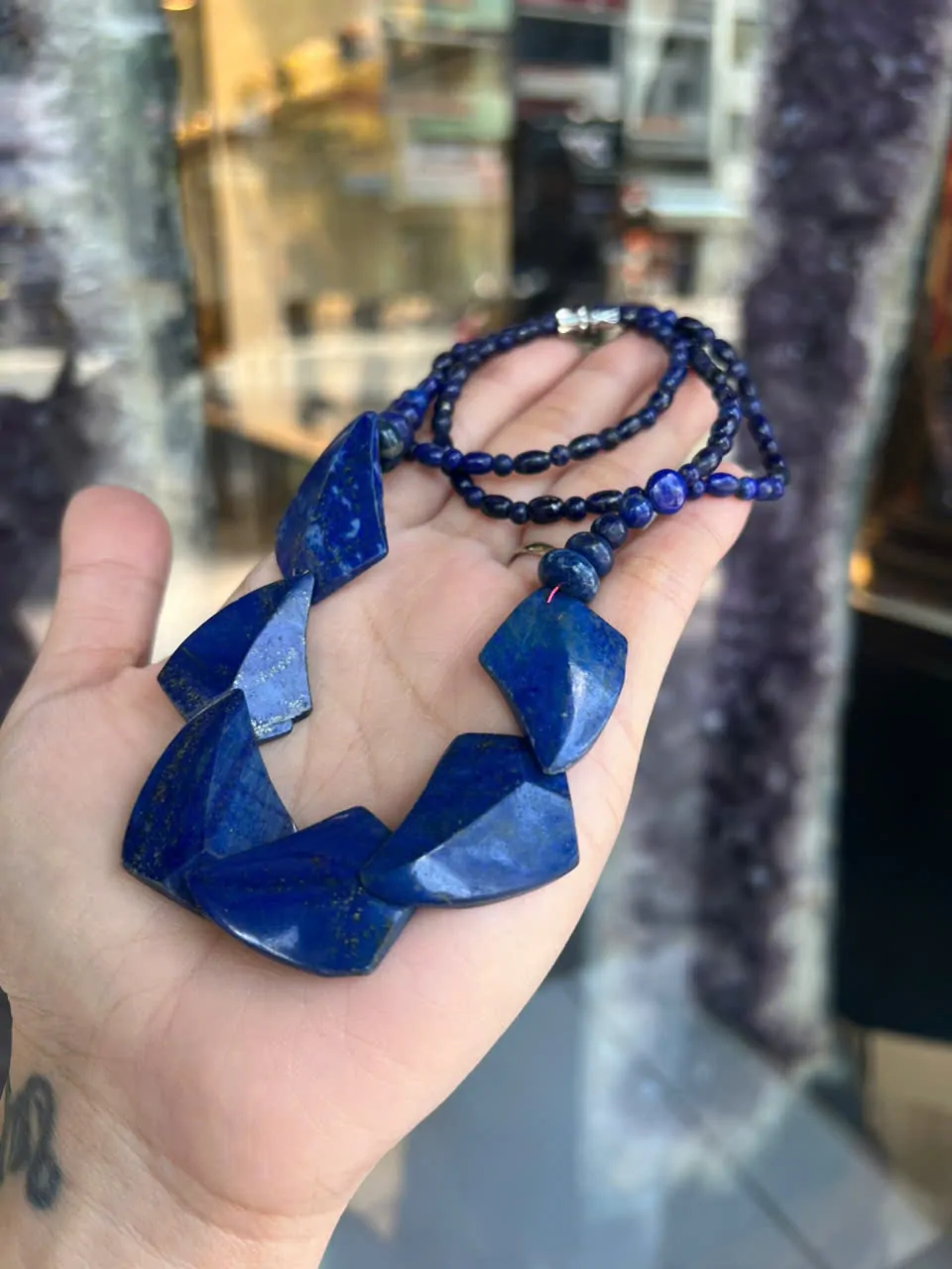 Chuỗi thanh kim Lapis phối lạ (40.3gr) S6393-S1-1169
