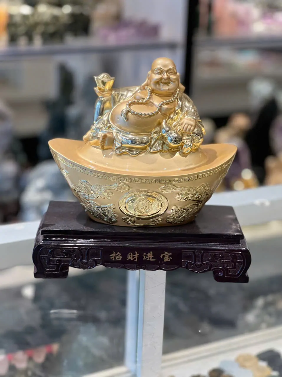 Phật di lặc ngồi trên đỉnh vàng - chiêu tài tấn bảo H247G