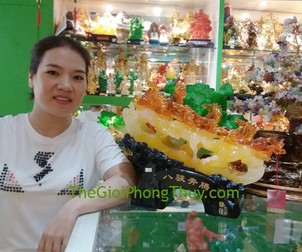 Chị Xoan - Khách hàng mua Cóc lưu ly mẫu đơn FC055A, Bát mã lưu ly cam FC106A, Bắp cải lớn có lọ bình an FH184G và Cây tài lộc nhiều màu phong thủy luân FKC063