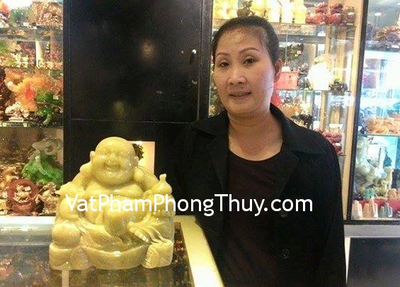 Chị Lệ - Khách hàng mua Phật di lạc ngồi cẩm thạch PDL-CTN
