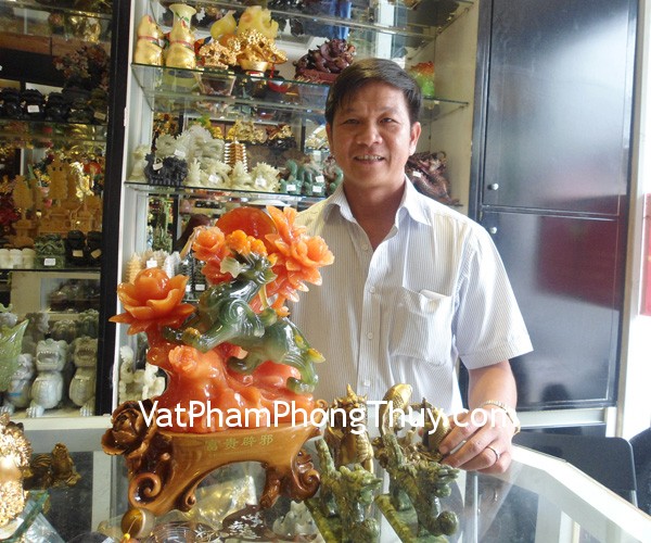 Anh Thương - Khách hàng mua tỳ hưu xanh E044, song ngư đồng D151, tỳ hưu đồng D113, rồng lam ngọc H041 và chuông gió C1257