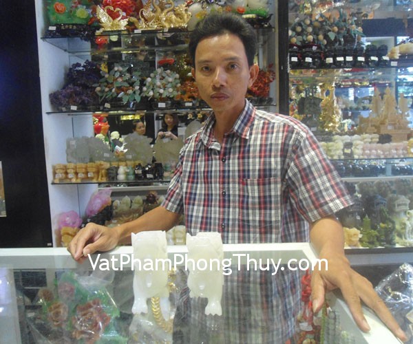 Anh Lợi - khách hàng mua cặp tỳ hưu bạch ngọc H001