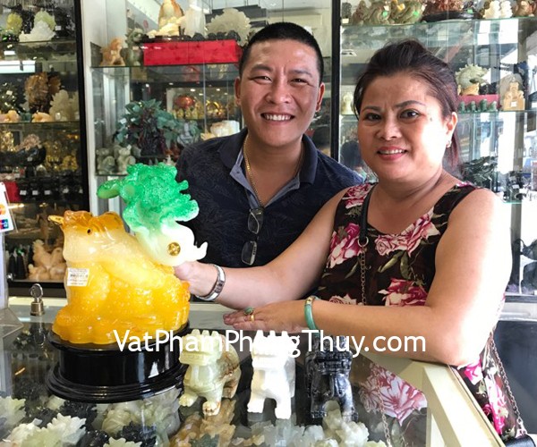 Chị Phương - Khách hàng mua Cóc cõng cải vàng G161A và Bộ 3 tỳ hưu bắc kinh BKD-S