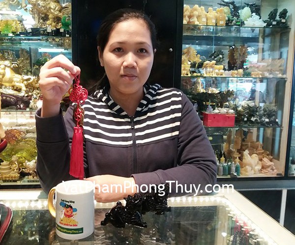Chị Hằng - Khách hàng mua Tỳ hưu hắc ngà nhỏ GM009 và Ngọc Bội tỳ hưu mã não đỏ S5127