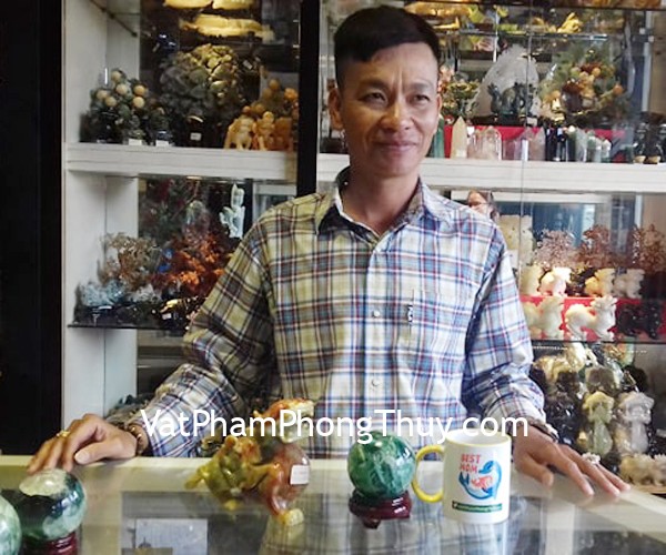 Anh Tình - khách hàng mua Tỳ hưu đá Tiêu ngọc DT102, Quả cầu đá Dạ quang M186-3493