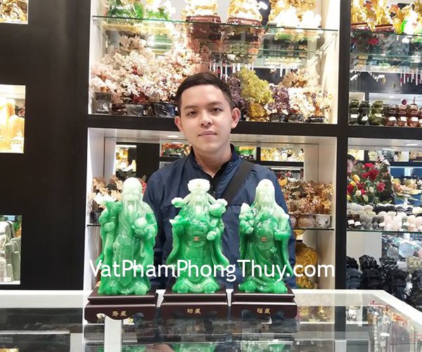 Anh Nhân - khách hàng mua tượng Phúc - Lộc - Thọ C151A và hồ lô khảm bát quái D244