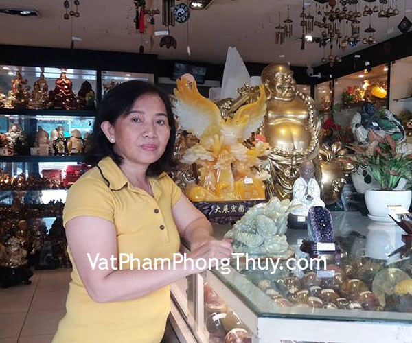 Chị Liên - khách hàng muaThiềm thừ đá Cẩm Thạch Tây Tạng khủng