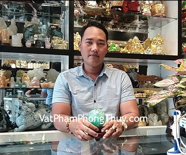 Anh Hải - khách hàng mua quả cầu dạ quang xanh GM144-3548, chuỗi thạch anh tóc nhiều màu S6230-2677 và chuỗi thạch anh tóc đỏ S6371-1935
