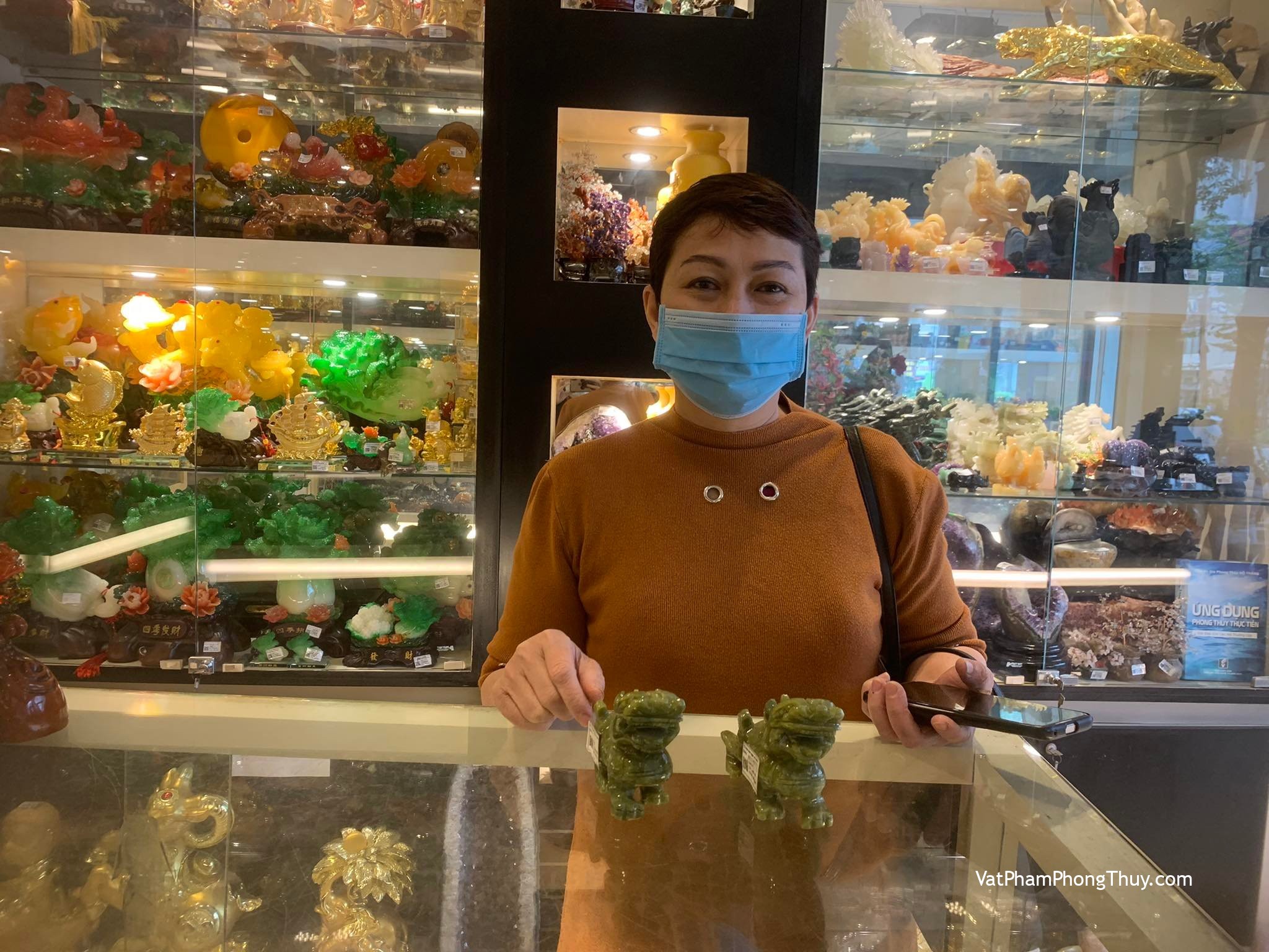 Chị Ánh - Khách hàng mua Tỳ hưu lam ngọc có bờm GM016.